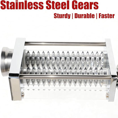 Adjustable Meat Tenderizer Attachment for KitchenAid Stand Mixers – 3 Thickness Settings, Fits All 4.5–7Qt Models, Heavy-Duty Metal Housing with Transparent Shell, Dishwasher Safe