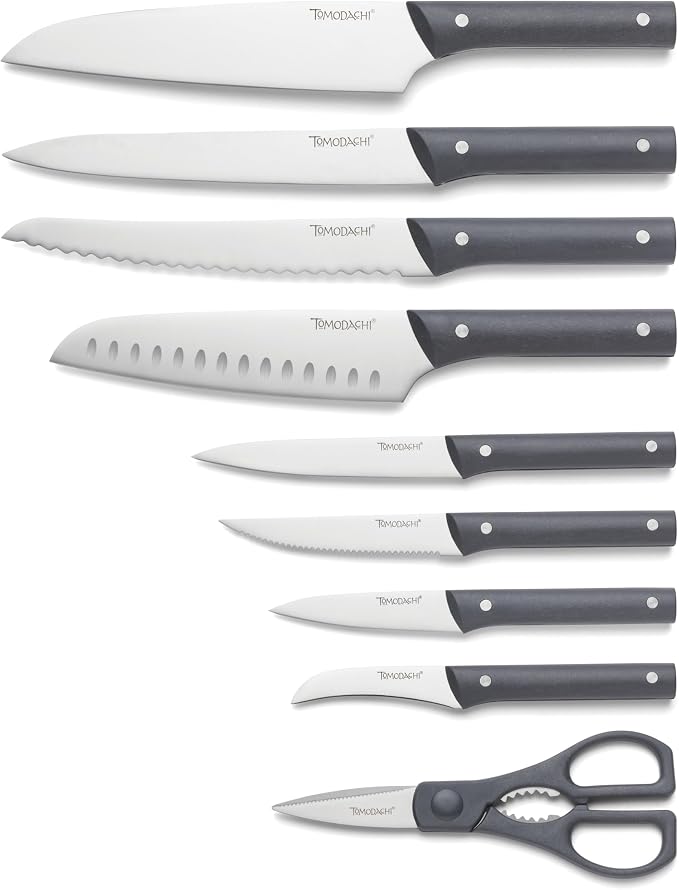 Hampton Forge 896229 Tomodachi Natural Harvest Slate 15 Piece Cutlery Block Set