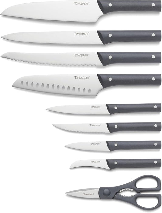Hampton Forge 896229 Tomodachi Natural Harvest Slate 15 Piece Cutlery Block Set