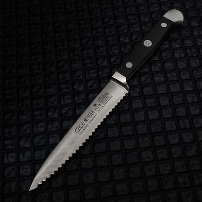 Güde Alpha Series Hand Forged/Sharpened Tomato Knife Knife With Black Hostaform Handle 5-In, Made in Solingen, Germany Since 1910