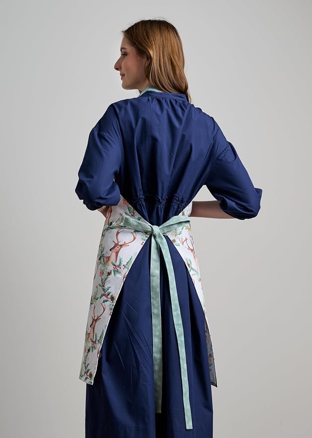 Maison d' Hermine 100% Cotton Apron for women with Pocket Kitchen Chef Apron for Men Cooking Spring Summer