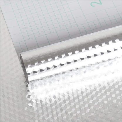VEELIKE 15.74x354.33 inches Stainless Steel Contact Paper Removable Wallpaper Peel and Stick Oil-Proof Rust Resistant Self Adhesive Film for Refrigerators Washing Machines Dishwashers Microwave Oven