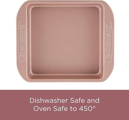 Farberware Baking Nonstick Cake Pan, Rectangle, 9 Inch x 13 Inch, Red Rose Gold