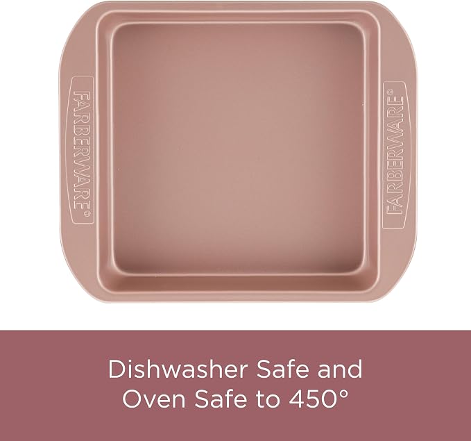 Farberware Nonstick Bakeware Meatloaf/Nonstick Baking Loaf Pan - 9 Inch x 5 Inch, Rose Gold