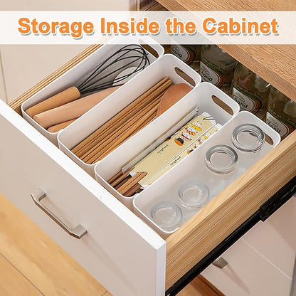3 Pcs Kitchen Cabinet Door Organizer, Adhesive Mount Inside Cabinet Door Storage, Under Sink Storage Shelf for Kitchen,Bathroom,Office (White)