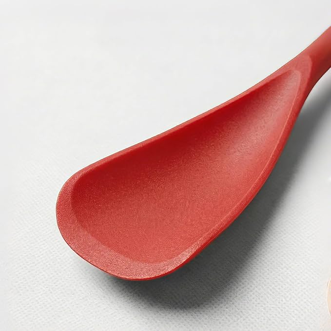 Silicone Spatula Spoon, Heat Resistant Multifunction Spoons BPA Free, Cooking Spatulas for Mixing, Scooping, Scraping and Serving, Dishwasher Safe (2 Red, 12.6 inch)