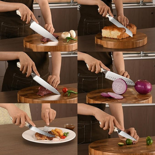 NANFANG BROTHERS Damascus + VG10 Knife,68 Layers, Sharp,Multi-functional,Cooking Utensils,Cutting Meat,Vegetables,Fruits,Home Use,Commercial