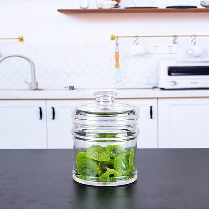 35 oz Reinforced Small Acrylic Storage Jar, Airtight Lid Cookie Jar | Suitable for Cookies, Dried Fruits, Nuts, Herbs,Cereals,etc