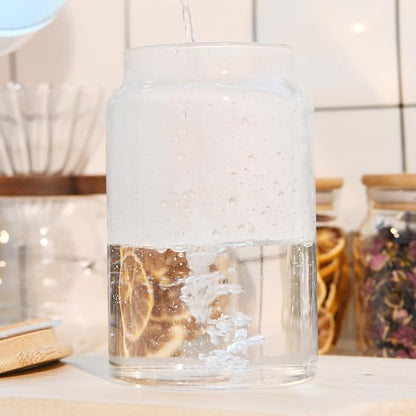 Custde Glass Jar with Lid, 42 FL oz Airtight Glass Storage Jar Glass Food Storage Containers for Kitchen Counter, Pantry, Decorative Jar for Coffee, Sugar, Candy Jar Cute Jar (Bamboo 42 FL OZ)