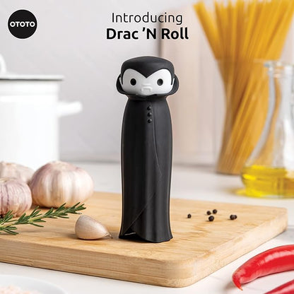 OTOTO Drac N' Roll Vampire Garlic Roller, Silicone Garlic Peeler Tube, Silicone Tube Roller for Halloween - Kitchen Gadget for Garlic, Garlic Tube, Garlic Crusher