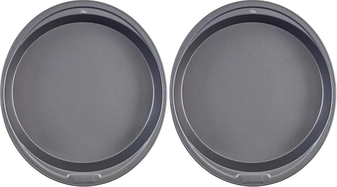 GoodCook Everyday Nonstick Steel Round Cake Pan, 9", Gray (Pack of 2)