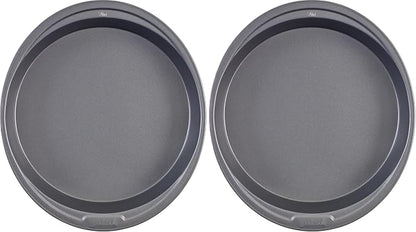 GoodCook Everyday Nonstick Steel Round Cake Pan, 9", Gray (Pack of 2)