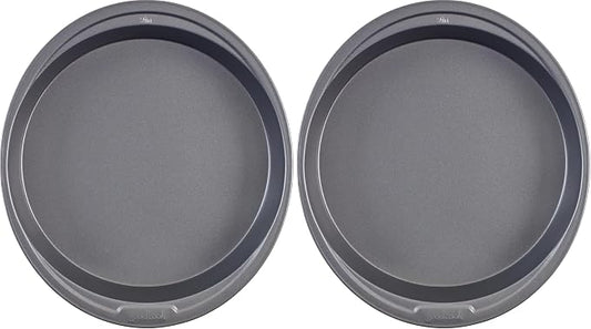 GoodCook Everyday Nonstick Steel Round Cake Pan, 9", Gray (Pack of 2)