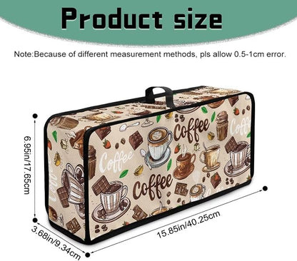 Coffee Toaster Cover 2 Slice Beige Cover for 2 Slice Slim Toaster, Easy to Fold and Carry Water-Resistant Dust Covers for Kitchen Appliances, Machine Washable