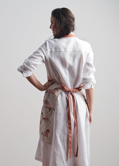 Maison d' Hermine 100% Cotton Apron for women with Pocket Kitchen Chef Apron for Men Cooking Spring Summer