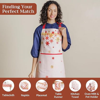 Maison d' Hermine 100% Cotton Apron for women with Pocket Kitchen Chef Apron for Men Cooking Spring Summer