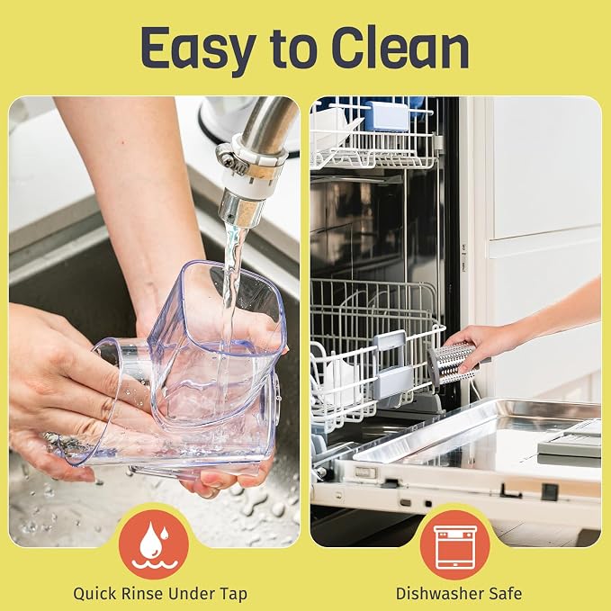 Rotary Cheese Grater Hand Crank, 3 Blades Slicer Shredder, Cheese Grater for Kitchen, Multi-Functional Kitchen Tool for Vegetables, Nuts, Chocolate, with Strong Suction Base, White
