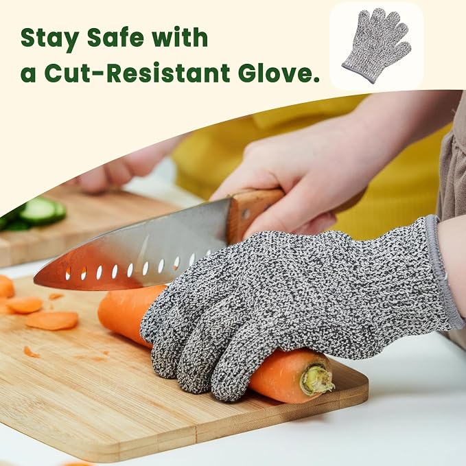 Kibbidea Kids Knife Set for Real Cooking，4-Pieces Kids Kitchen Knives with Stainless Steel Blade, Wooden Handle, Child Friendly Chef Knife for Cutting Chopping, BPA-free Knives for Teenager 8-12
