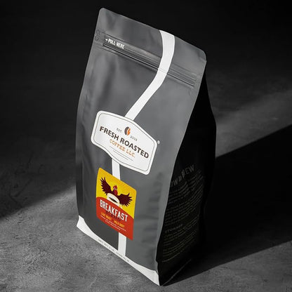 Fresh Roasted Coffee, Breakfast Blend Whole Bean Coffee, Light Roast, Kosher, 5 lb (80 oz)