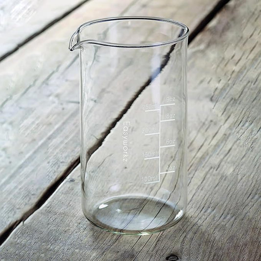 Easyworkz Borosilicate Glass Replacement Beaker for 12oz French Press Coffee Maker