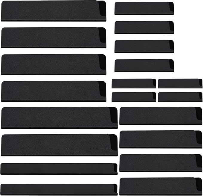 20pcs Universal Knife Edge Guards Set, Non-BPA Knife Sheath, Waterproof Abrasion Resistant Felt Lined Knife Cover Sleeves Knife Protectors, Gentle on Your Blades