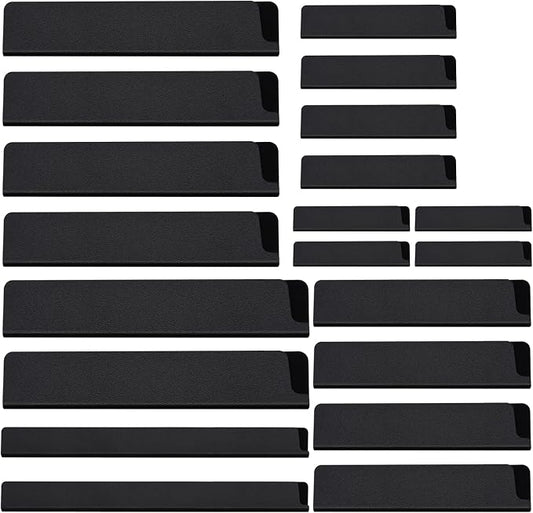 20pcs Universal Knife Edge Guards Set, Non-BPA Knife Sheath, Waterproof Abrasion Resistant Felt Lined Knife Cover Sleeves Knife Protectors, Gentle on Your Blades