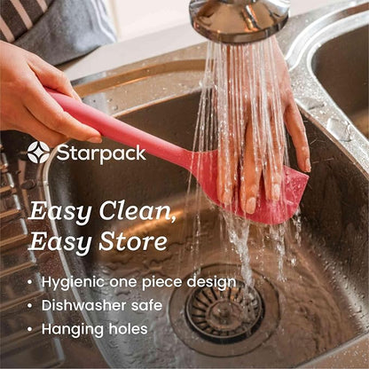 Starpack 'Scrape & Stir' Silicone Spatula (11 Inch) - 600°F Heat Resistant Spatula Set - Food Grade Kitchen Spatulas - LFGB Grade Nonstick Baking and Cooking Rubber Spatulas Set
