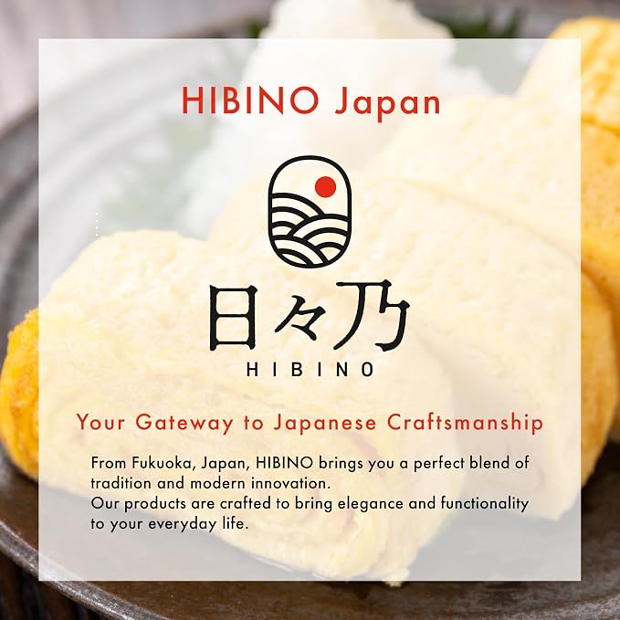 HIBINO Tamagoyaki Carbon Steel Pan | Made in Japan | Nonstick, Even-Heating, 30% Lighter Design | Japanese Egg Pan with Detachable Wooden Handle | for Bento, Breakfast & Everyday Cooking