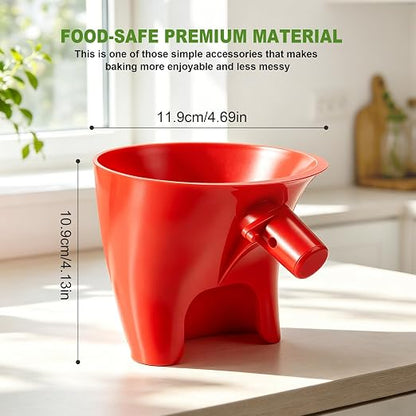 Flour Funnel for KitchenAid Mixer, Anti-Splash Pouring Chute for 4.5-5 Qt Tilt-Head Stand Mixer (KSM150), Mess-Free Baking Tool, BPA-Free Dishwasher Safe KitchenAid Accessories (White)