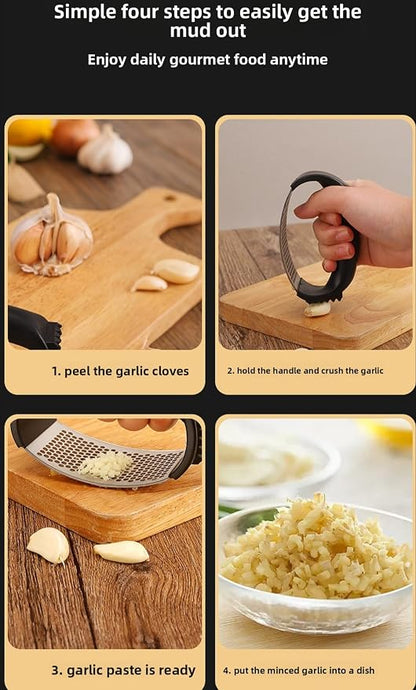 Garlic Pressing Tool Manual Circular Garlic Press Paste Garlic Mud Pressing Tool for Home Kitchen Use Crushing Tool