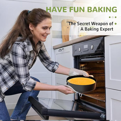 ZeroPone 10 Inch Springform Pan with Removable Bottom, Non-stick Round Spring Form Cake Mold Cheesecake Pan For Baking