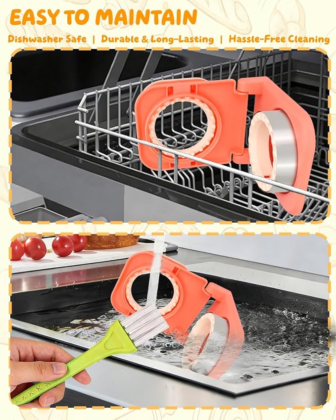 CHICHAUS Uncrustable Sandwich Maker,Sandwiches Pocket Circle Shape 3.7Inch Sandwich Cutter and Sealer,Sandwich Cutter for Kids Breakfast and lunchboxes (Peach Pink)