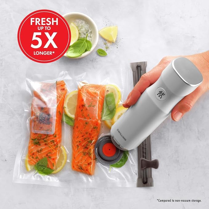 ZWILLING Fresh & Save Handheld Food Saver Vacuum Sealer Machine for Easy Storage