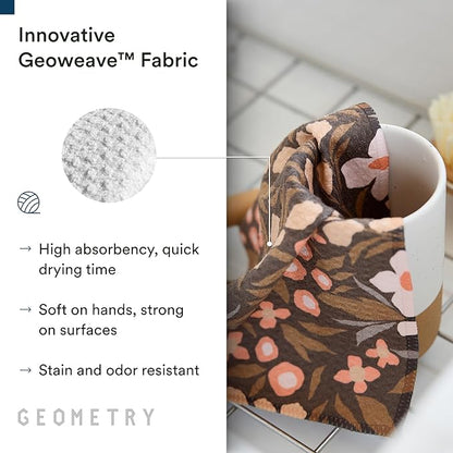GEOMETRY Bar Towels for Kitchen Premium Towels for Cleaning Dishes & Glassware - Absorbent & Fast Drying Kitchen Towels - Star Spangled, 12" x 14" - 1-Piece