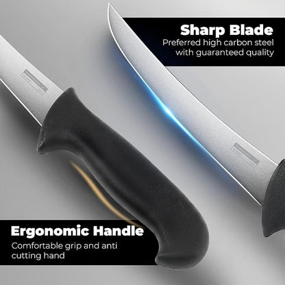 ZHANG XIAO QUAN Fillet Knife 6", High Carbon Stainless Steel Sharp Boning Knife, Ergonomic Handle for Meat and Poultry