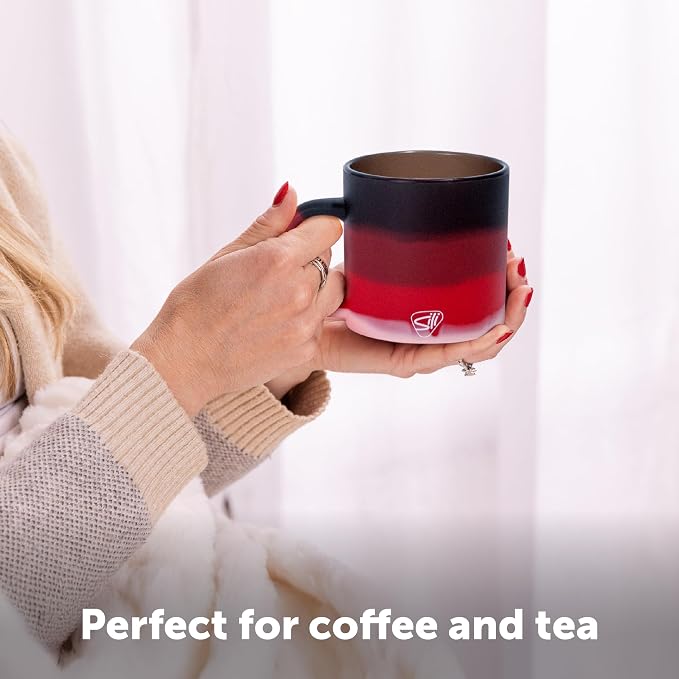 Silipint 16oz Silicone Coffee Mug – Unbreakable Dishwasher Safe Microwave Oven & Freezer Compatible Travel Mug – Non-Toxic Reusable Cup for Hot Coffee Tea or Cold Drinks (Volcano) Pack of 1