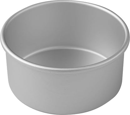 Wilton 6 in. Round Cake Pan, 3 in. Deep Aluminum Bakeware for Tall Cakes, Rust-Resistant, Even Heating, Professional Quality