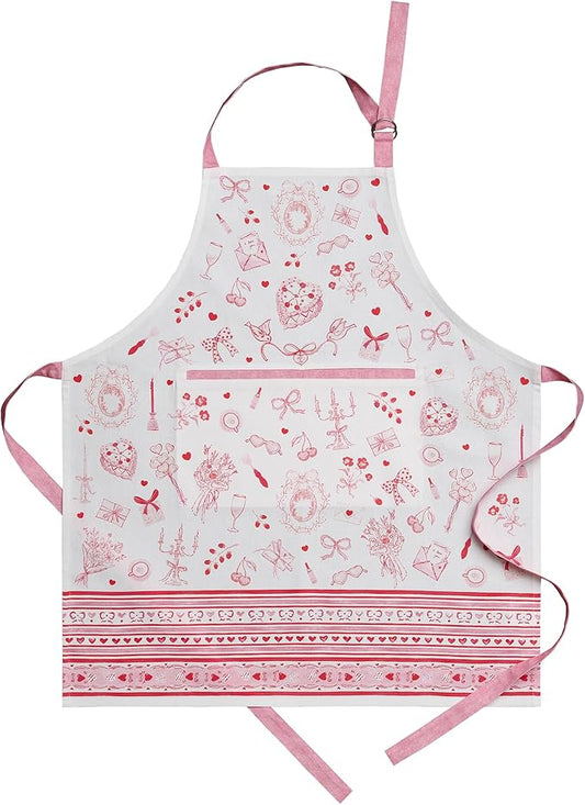Maison d' Hermine 100% Cotton Apron for women with Pocket Kitchen Chef Apron for Men Cooking Spring Summer