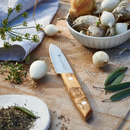 F. DICK – VIVUM Office Knife - Knife with 3.9" blade & 58 HRC - Ideal for bread, fruit & vegetables - Stainless steel - Ultra sharp - Birchwood handle – Made in Germany
