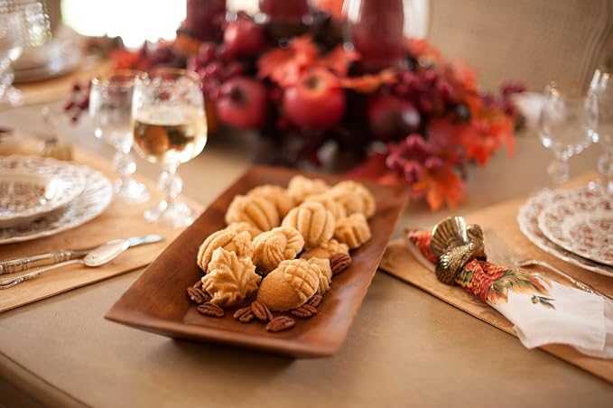 Nordic Ware Autumn Cakelet Pan, 3-Cup, Bronze