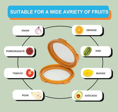 4Pcs Onion Storage Avocado Saver Holder, Lemons Garlic Tomato Peper Fruit Vegetable Container for Fridge (4PCS: Red+Yellow+Brown+Green)