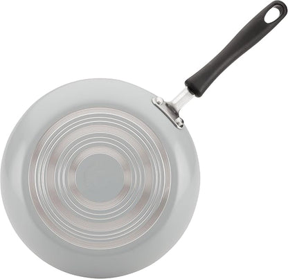 Farberware Cookstart Aluminum DiamondMax Nonstick Cookware Set, Kitchen Essentials, 5 Quarts, Silver