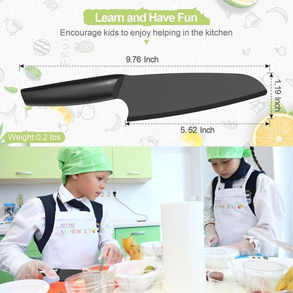 AILUROPODA Nylon Knife for Nonstick Pans Nylon Knife Set for Cutting Fruits, Veggies and Bread Black
