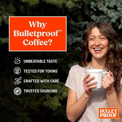 Bulletproof Original Medium Roast Ground Coffee, 100% Arabica Coffee, Tested for Toxins, Clean Coffee Sustainably Sourced, 12 Ounces (3 Pack)