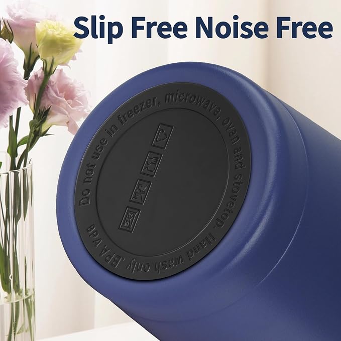 MEZMUT 20oz Tumbler Coffee Travel Mug with Daul Lid and Straw, Stainless Steel Double Wall Vacuum Spill Proof Insulated Tumbler, Hot or Iced Coffee Cups for Drinks (1Pack, Navy Blue)