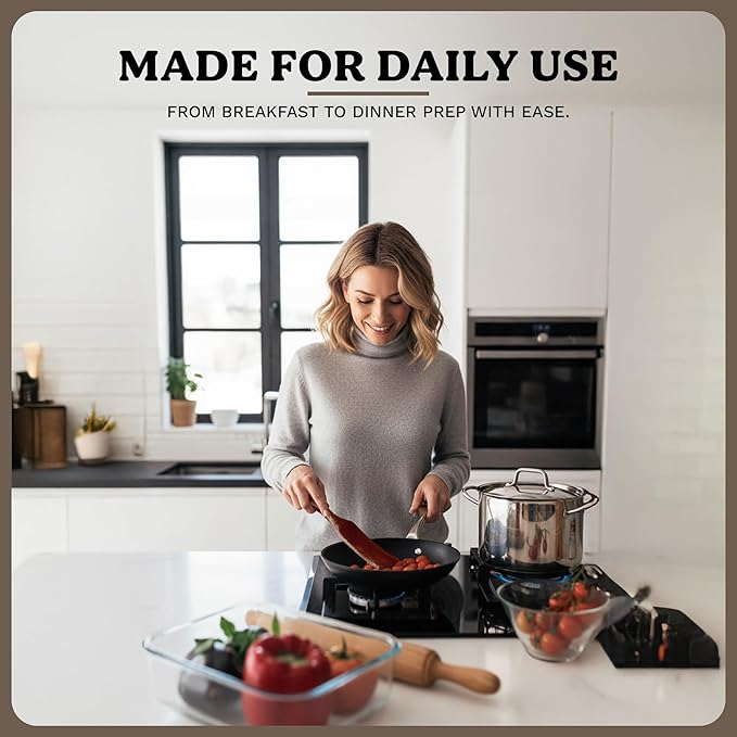6-Piece Wooden Spurtle Set – Acacia Wood Kitchen Tools for Cooking, Mixing & Stirring – Non-Stick Safe Spurtle Spatula Set