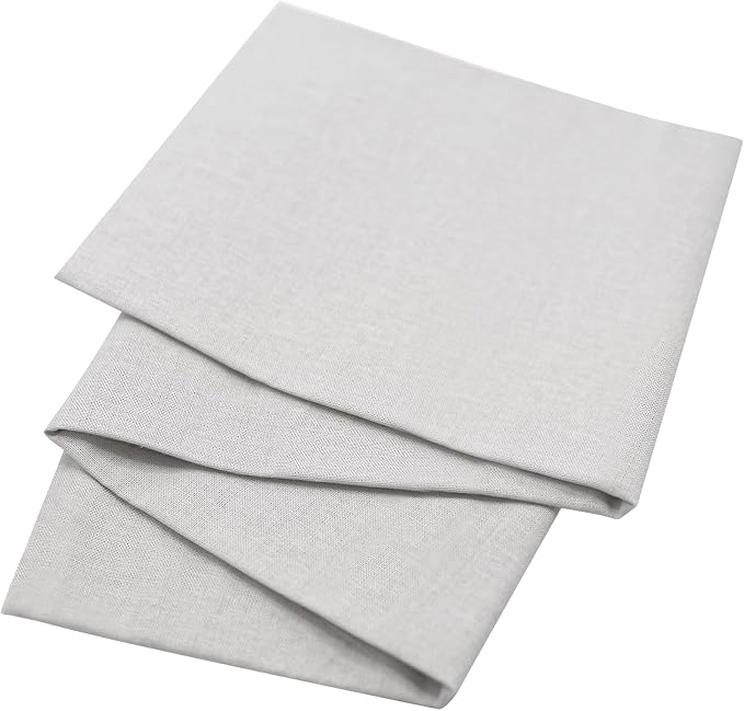 3 Pieces 18 x 21 Inches Cotton Fabric Precut Quilting Fabric Bundles Solid Colors Layer Cakes Quilt Material for DIY Craft Sewing Embroidery (Light Grey)