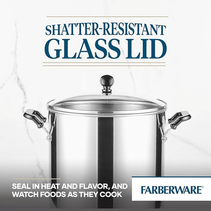 Farberware Classic Series 11 Quart Stockpot with Glass Lid