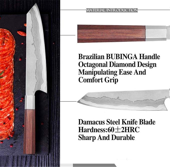 Professional Chef Knife Kitchen Knife Sharp Blade Cleaver Slicer Japanese 440C Steel Kitchen Knives Kitchen Tools Santoku Knife Cooking Cutter Meat Slicing knife Utility Knife Sashimi Knife Sushi