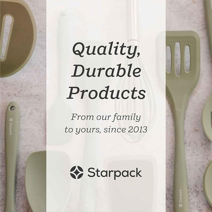 Starpack 'Let it Drain' Silicone Slotted Spoon(10.6 Inches) - Small Spoon with Slots for Cooking Heat Resistant to 600°F - Silicone Slotted Serving Spoons, Non Stick Cooking Spoons with Slots